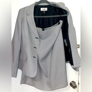 Grey skirt suit, never worn bc of covid